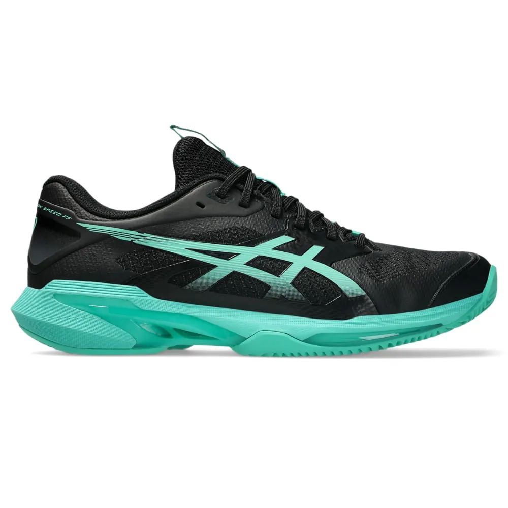 Tênis Asics Solution Speed FF 4 - Clay - Preto e Verde Agua