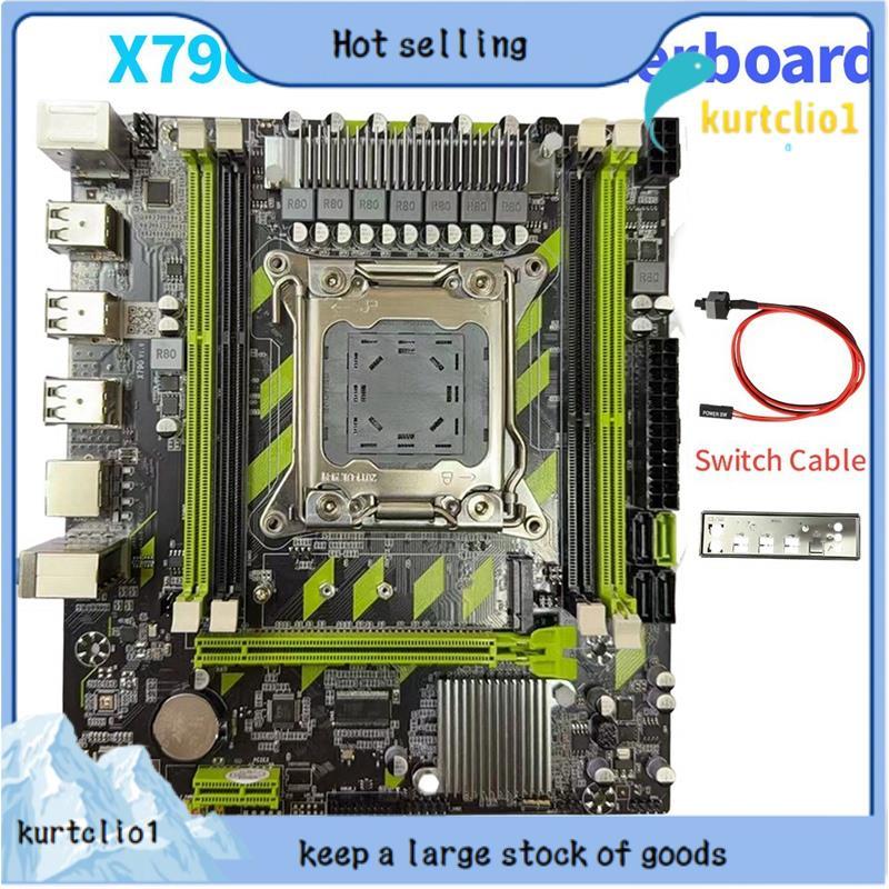 X79G DDR3 Kit Placa-Mãe Para Jogos LGA2011 4XDDR3 RECC Slots M . 2 NVME PCI-E X16 SATA3.0 X79 Desktop
