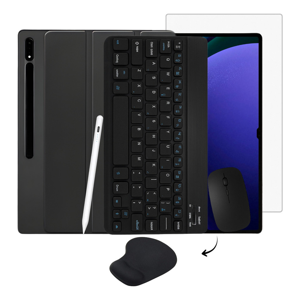 Kit Capa Teclado Mouse Pad Caneta E Película Para S9 Ultra