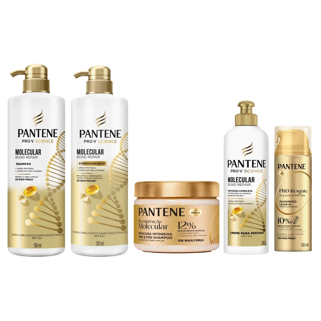 KIT PANTENE MOLECULAR BOND REPAIR - 5 ITENS em Oferta na Shopee