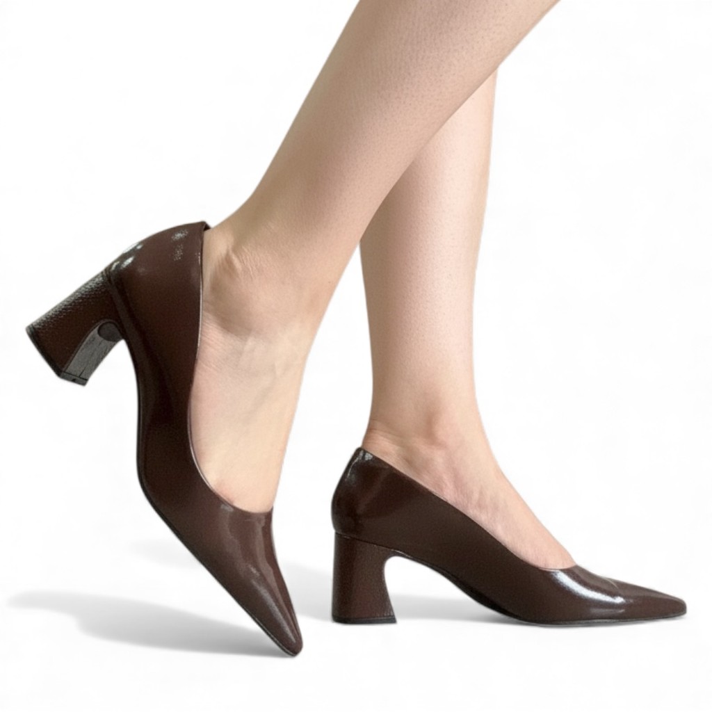Sapato Feminino Salto Bloco Médio Marrom Ramarim 2516103-1