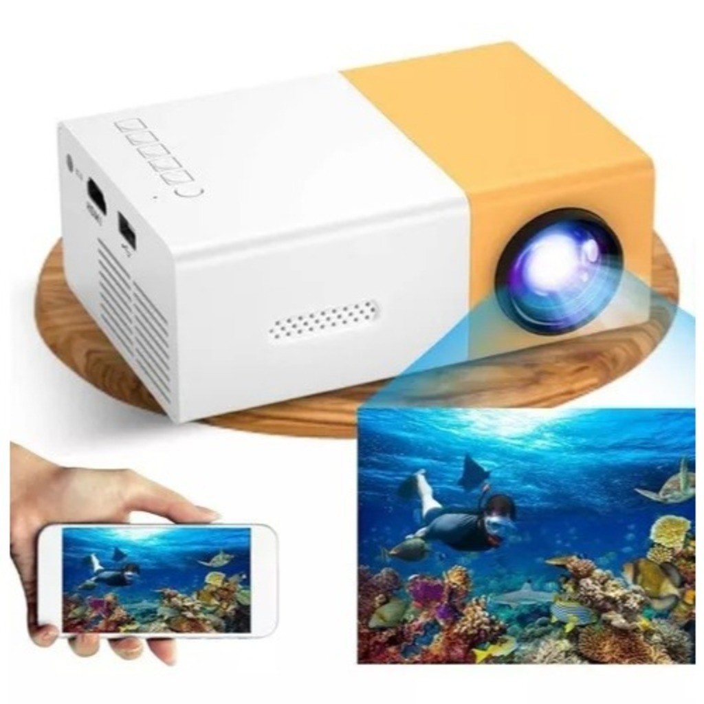 Mini Projetor Portátil LED YG300 1080p 600 Lúmens Cinema em Casa USB HDMI em Oferta na Shopee