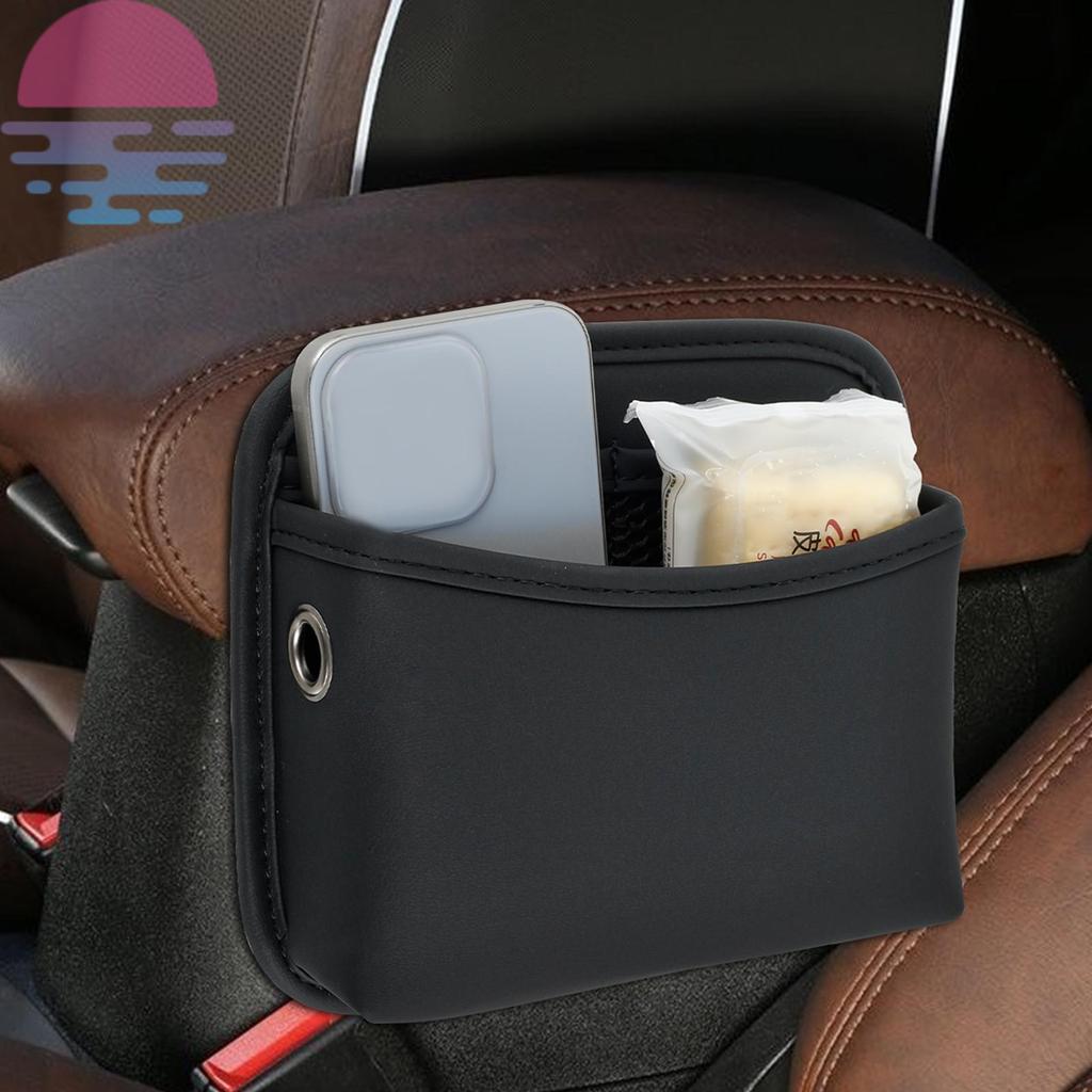 Bolso De Armazenamento Lateral Do Assento De Carro Couro Bolsa De À Prova Dwaterproof Água Organizador De Para Chaves Te