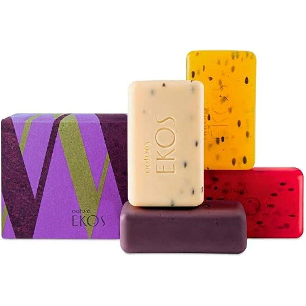 Ekos Sabonete Esfoliante Vegetal Barras 4 Pcs 100g Natura em Oferta na Shopee
