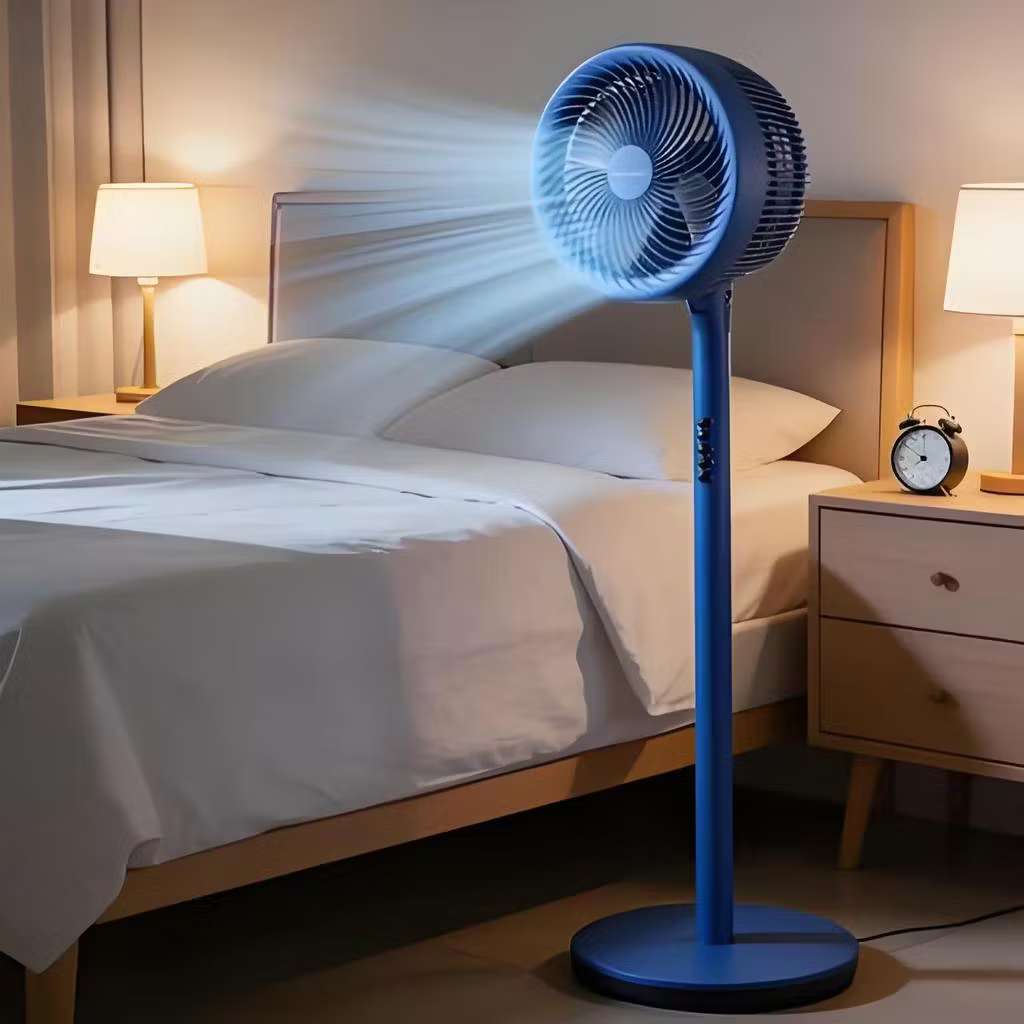 Ventilador de chão portátil, com 4 velocidades, silencioso, extensível em três seções, 110V em Oferta na Shopee
