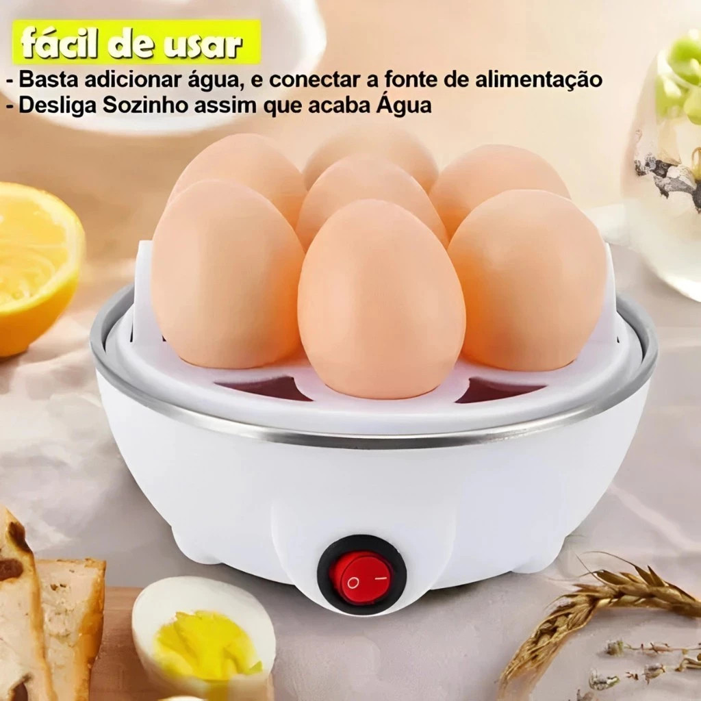 Imagem Cozedor De Ovos Portátil Elétrico Cozinha A Vapor 110v/220v