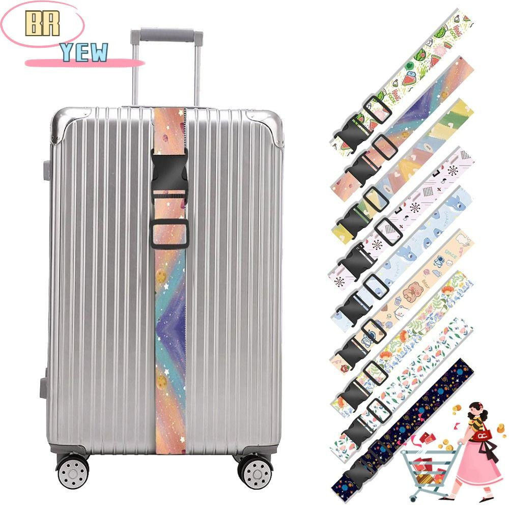 Correia De Bagagem YEE , Cinto De Mala Impresso De Moda De Segurança , Cintos De Porta-Bagagens Multicoloridos Ajustávei