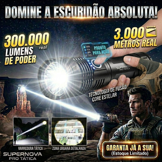 Lanterna LED mais poderosa  30000000LM forte luz táctica tocha grande luz recarregável