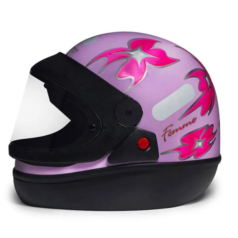 Capacete Fechado San Marino Taurus Femme Lilás Motoqueiro Moto