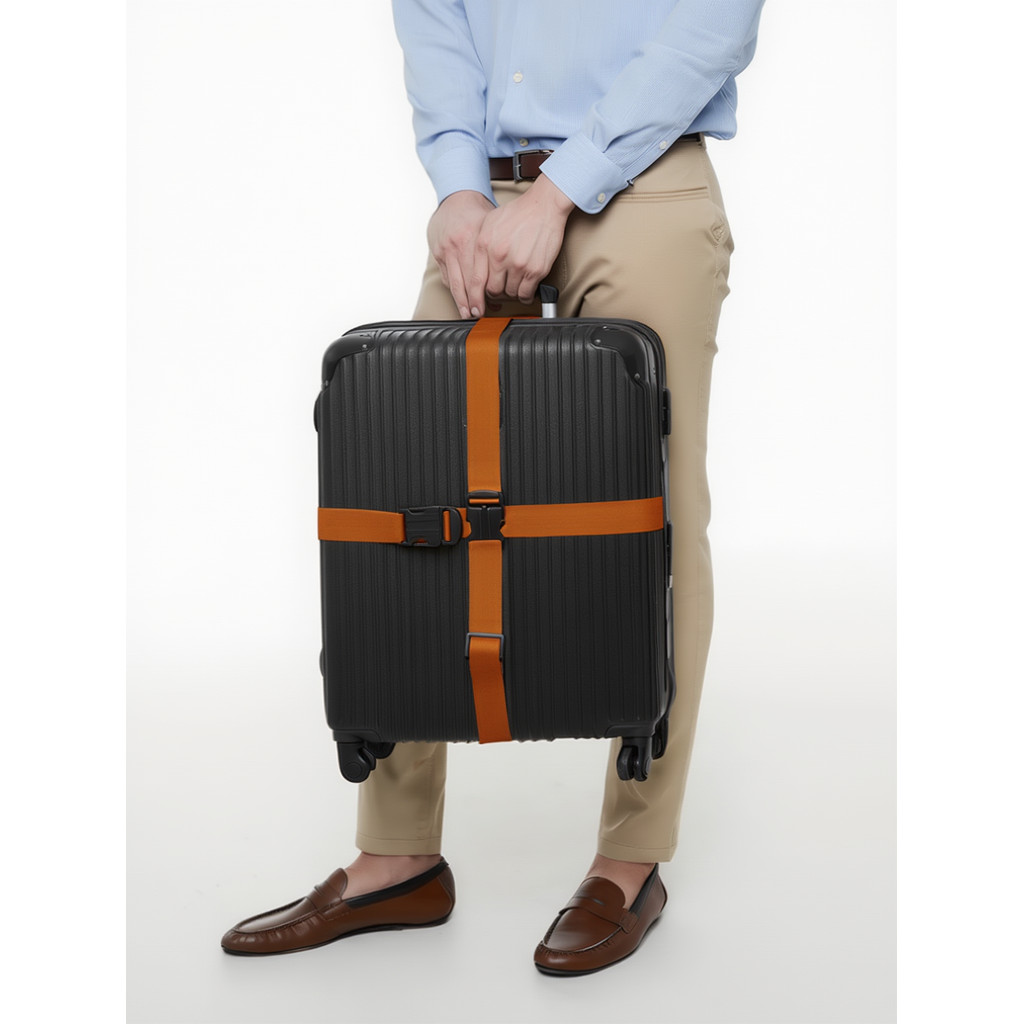 Kit 2 Cinta Para Mala Faixa Regulável Com Trava Segurança Bagagem Travel Blogueira Identifica Ajustavel