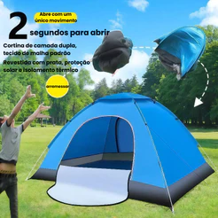 Barraca Camping Portátil A Prova D'agua Barraca De Acampamento 4 Pessoas