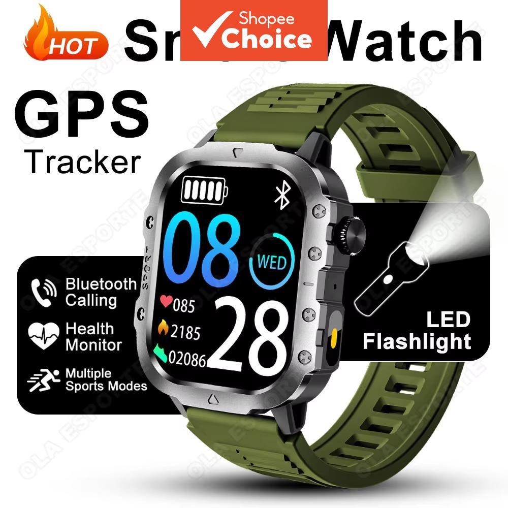 Relógio Inteligente à Prova D'água com Visualização de Mensagens, Chamada Bluetooth, Rastreador GPS, Pedômetro e