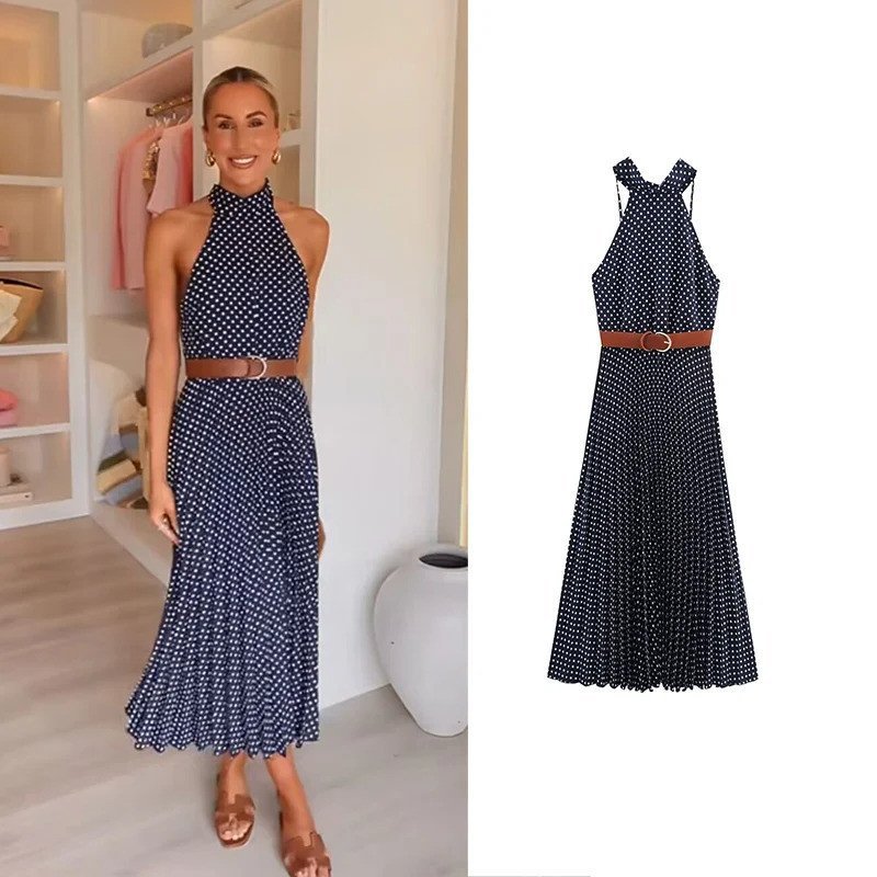 Vestidos de Verão Femininos 2025, Novo Vestido Longo Elegante e Estiloso com Estampa, Moda de Rua Feminina, Vestido para