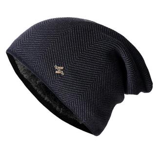 Gorro de Inverno de Algodão com Forro de Pelo, Gorro Quente, Gorro Larguinho, Gorro de Tricô para Homens e Mulheres, Gor