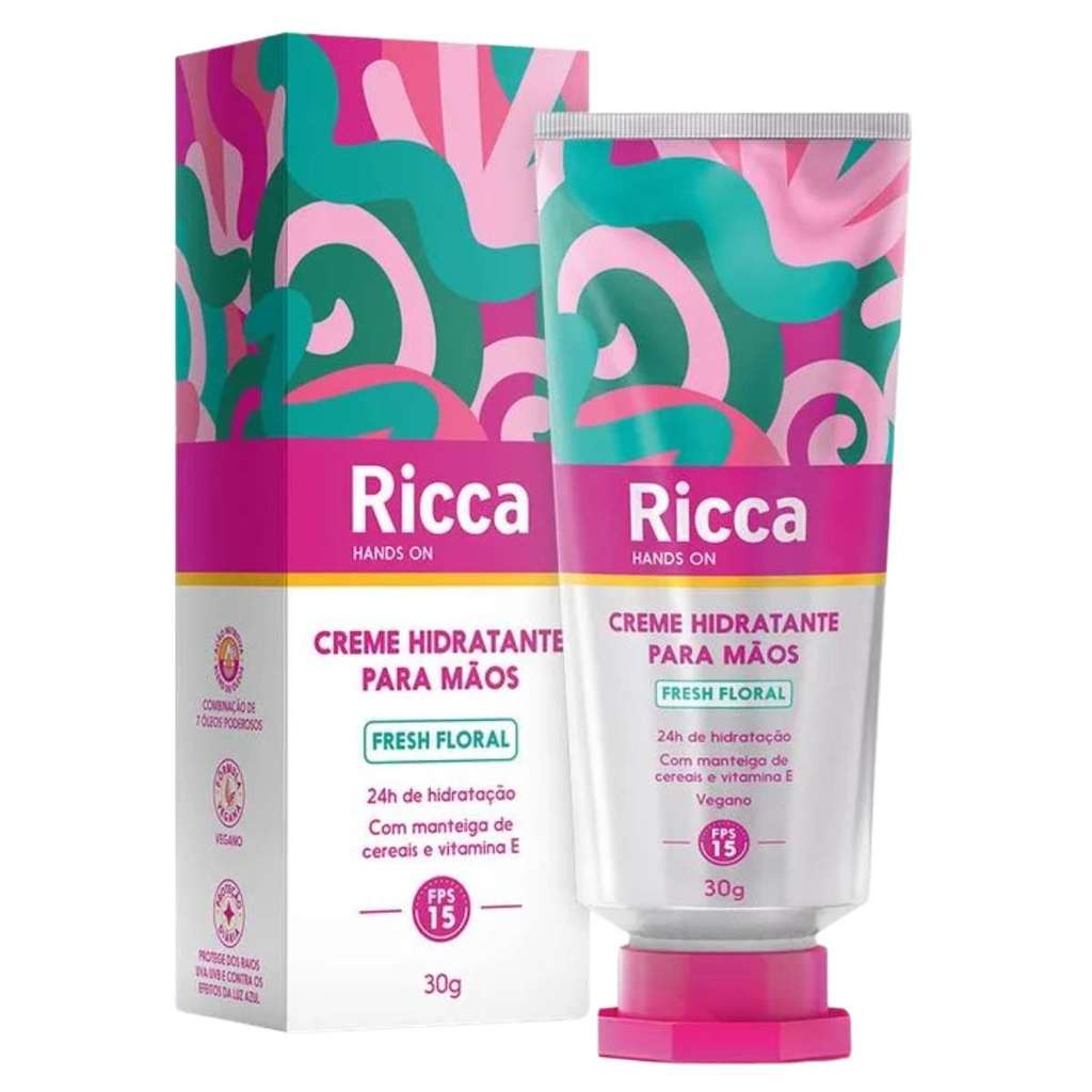 Creme hidratante desodorante para as maos fps15 fresh floral ricca