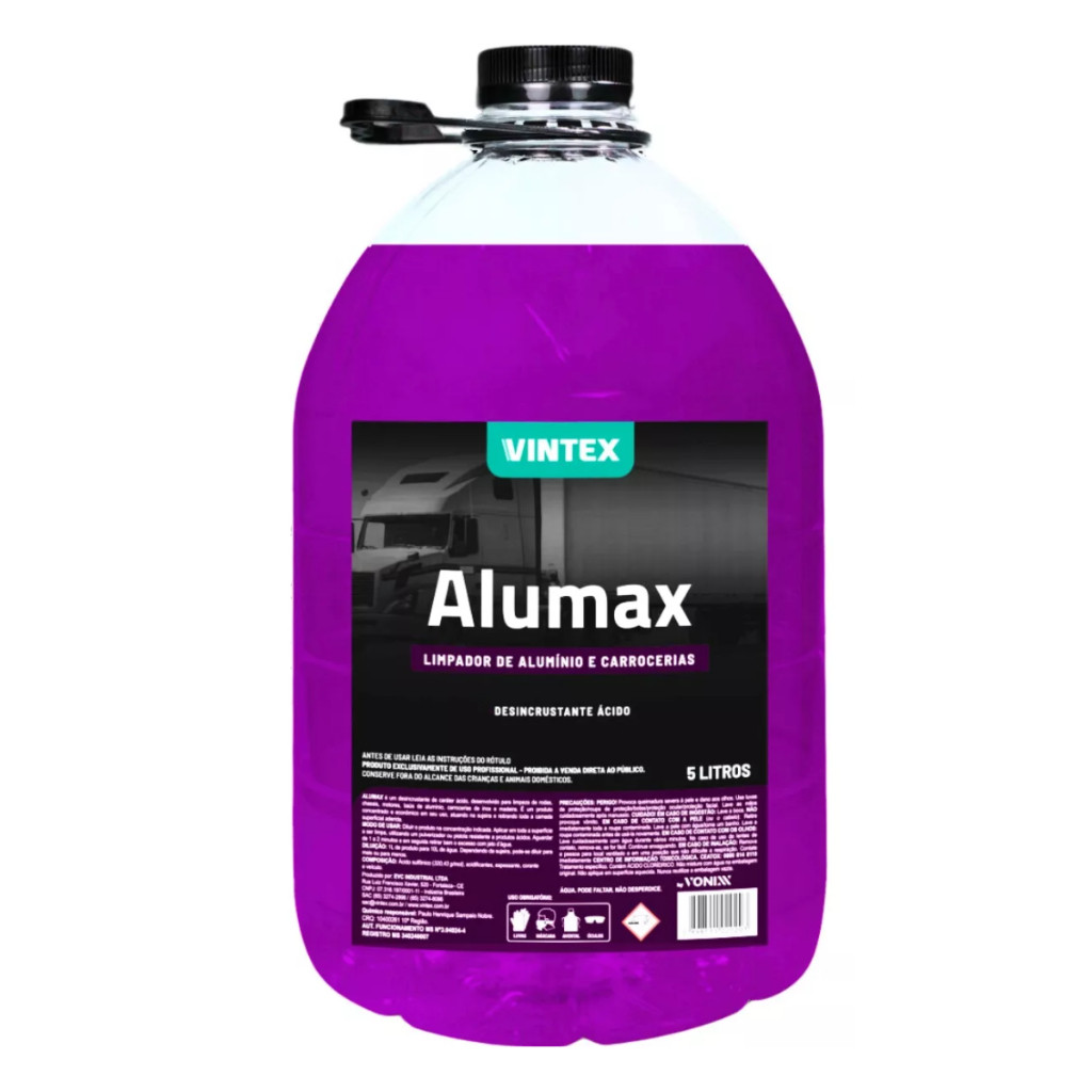 ALUMAX 5 LITROS VONIXX LIMPA BAU LIMPA ALUMINIO 1/10 FAZ 50 LITROS