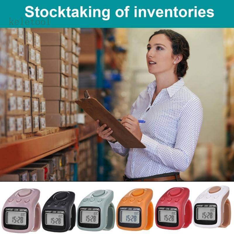 Kele Contador De Dedo Eletrônico 6 Dígitos LCD Display Digital Mão Contagem Para De Mercadorias