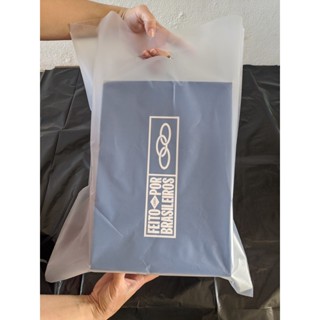 Meio Quilo de sacolas plásticas 40x50 transparente fosca, boca triste em Oferta na Shopee