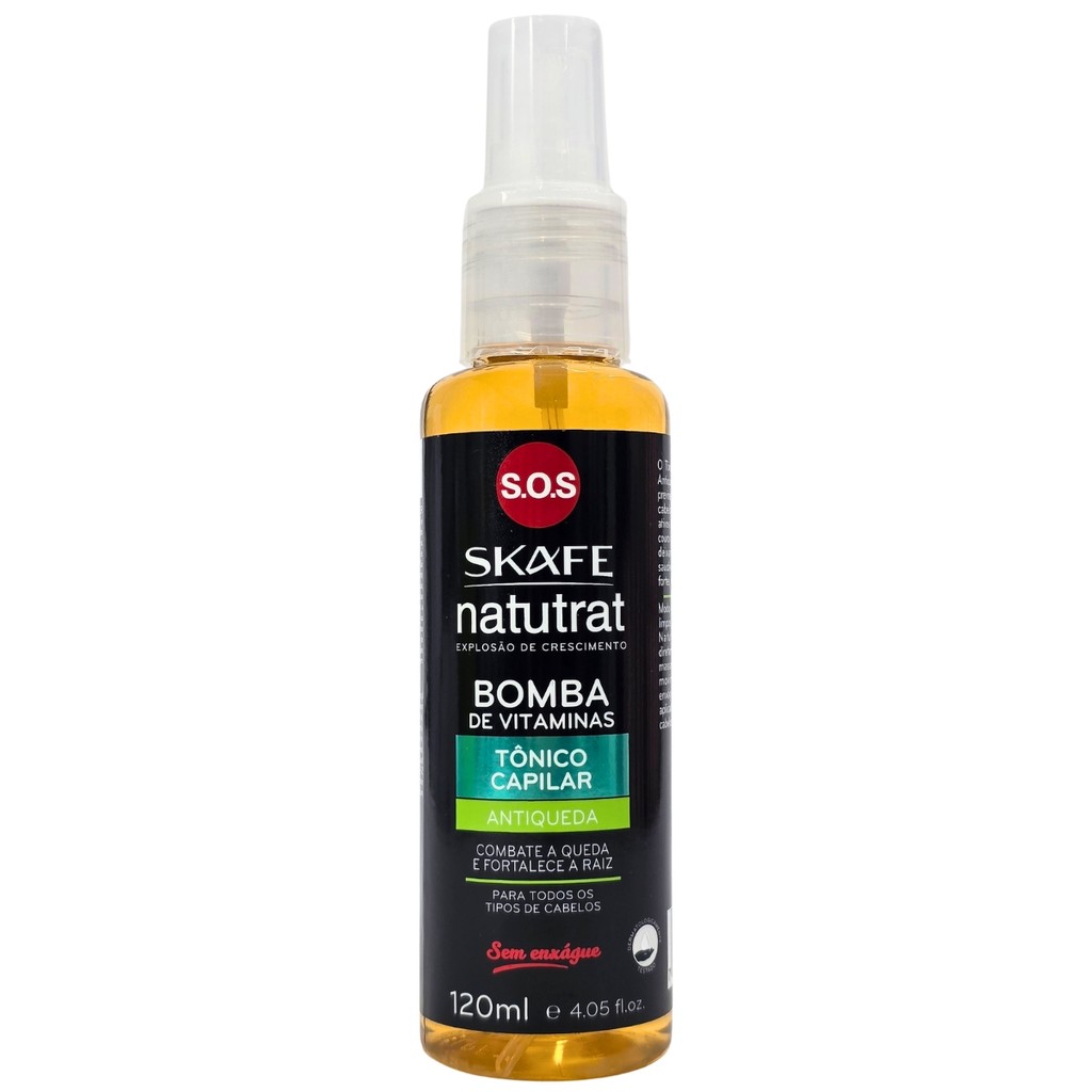 Tônico Capilar Antiqueda Bomba de Vitaminas Natutrat S.O.S Skafe 120ml