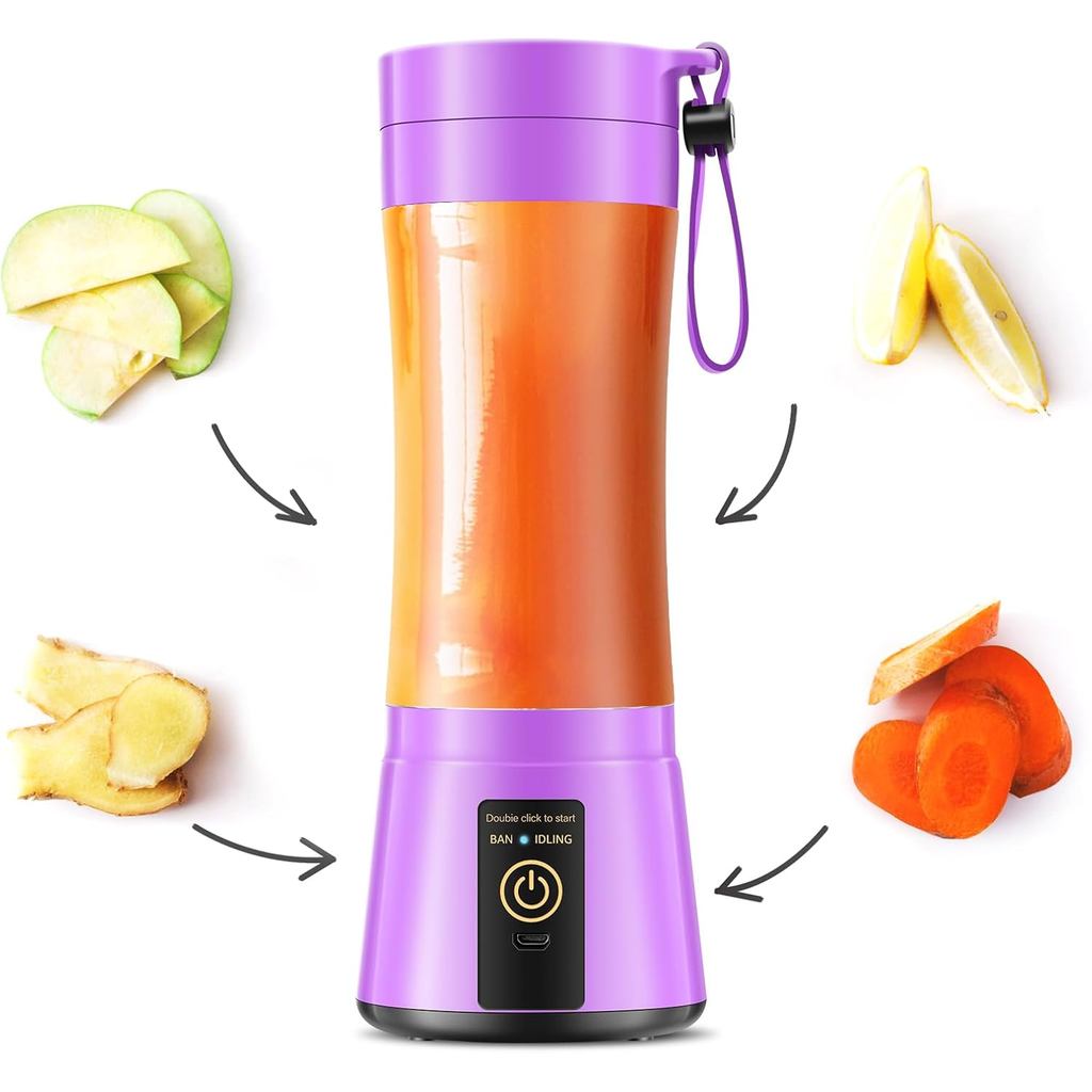 Liquidificador Pessoal Portátil Sem Fio - Mini Liquidificador para Fazer Smoothies e Shakes, Copo de Viagem de 380ml Liv