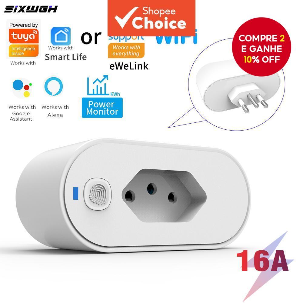 Tomada Inteligente Wifi-Controle De Aplicativo ewelink Funciona Com alexa google home