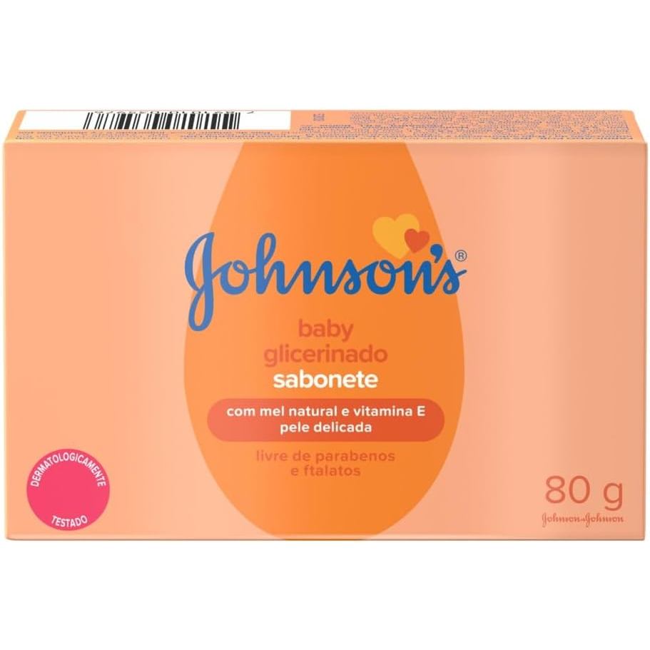 Johnson's Baby Sabonete De Glicerina Em Barra, 80g