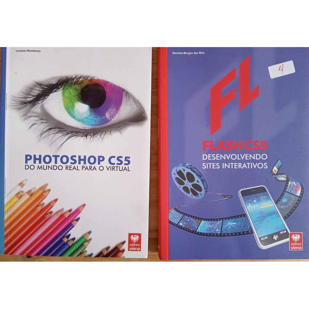 LIVRO, KIT(2), 1.FL FLASH CS5 DESENVOLVENDO SITES INTERATIVOS,  2.PHOTOSHOP CS5 DO MUNDO REAL PARA O VIRTUAL. ED. VIENA