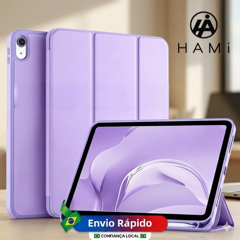 Capa Compatível com para iPad A16/10/9/8/7–Porta Caneta, Suporte Trifold, Proteção Completa