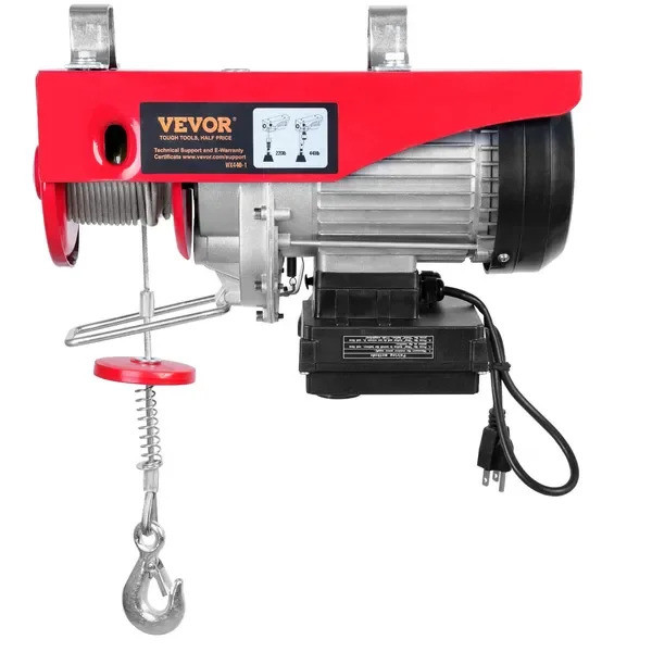 Venda Quente Talha Elétrica Sem Fio VEVOR original , Guincho De Aço Elétrico De 440 lbs 110V Com Controle Remoto , Levan