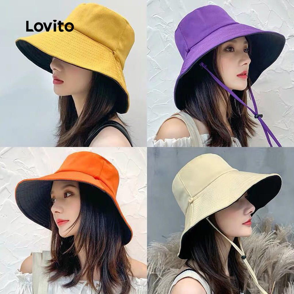 Lovito Chapéu Colorblock LCS31A150 em Oferta na Shopee