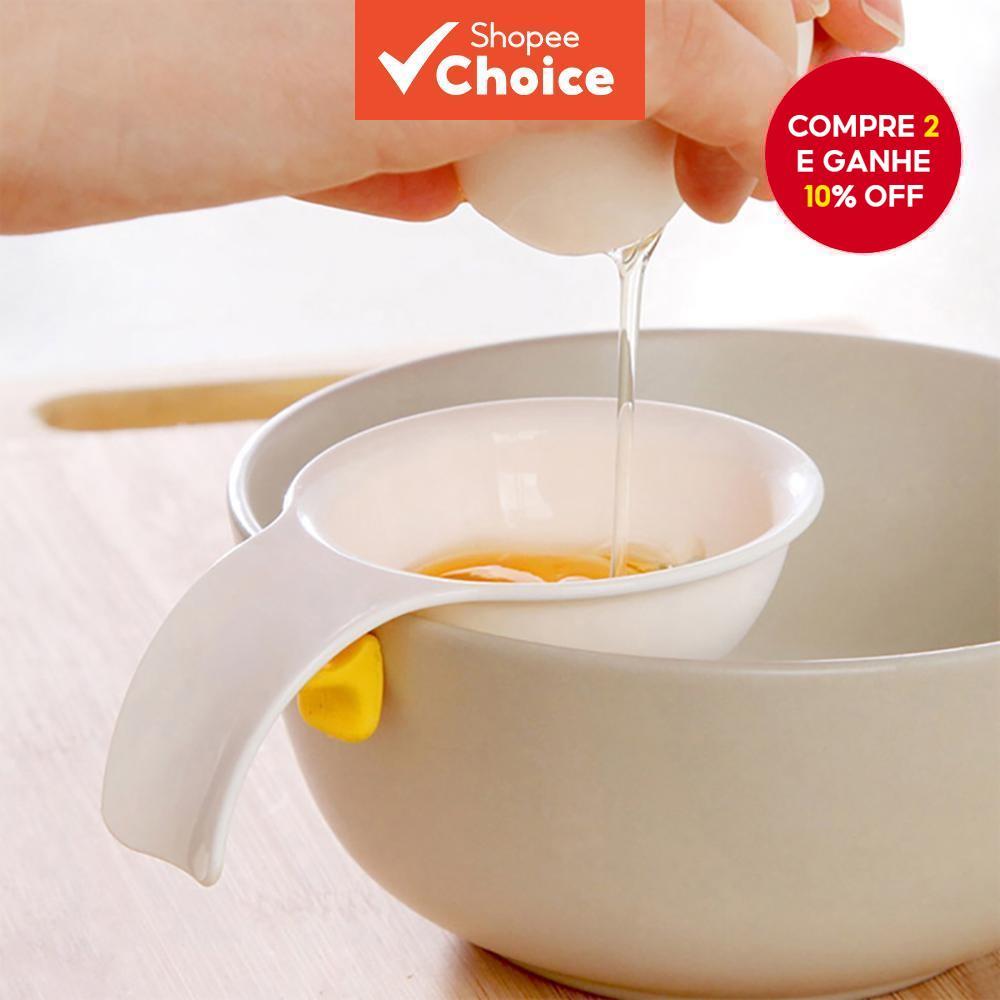 Novo 1PC/2PC Separador de Ovos, Ferramenta para Separar Clara e Gemma, Utensílio de Cozinha para Cortar Ovos.