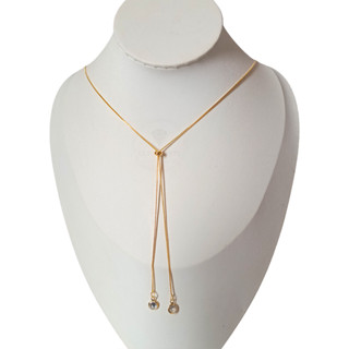 Colar Gravatinha Longo Delicado Veneziana 60CM Banhado A Ouro 18k Elegante Tendência Envio Rápido em Oferta na Shopee