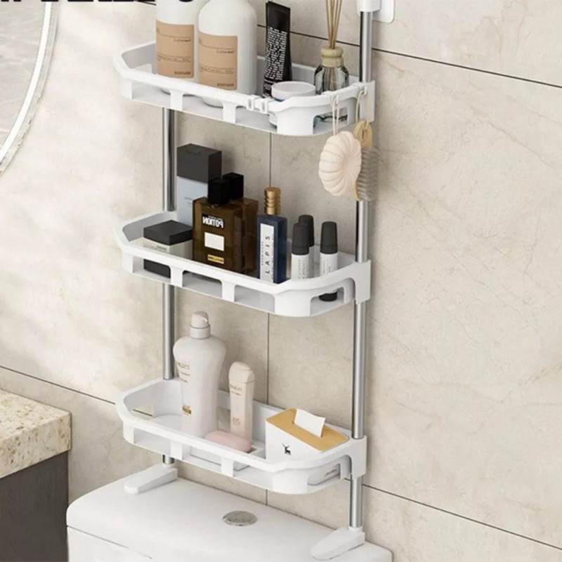 Organizador Banheiro Cozinha Prateleira 3 Andares Plástico Rígido Rack Organizador de Banheiro—S-337