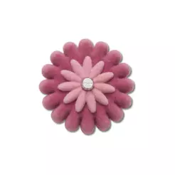 Jibbitz™ Flor de Veludo Rosa Única