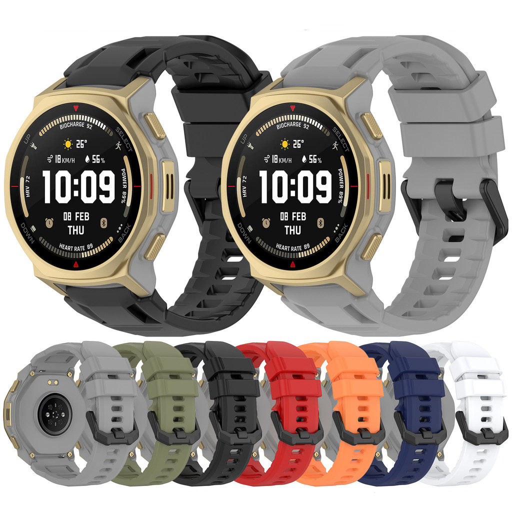 Pulseira Esportiva De Silicone Para Huami Amazfit T-REX 3 Pro (44mm) Smartwatch rex3