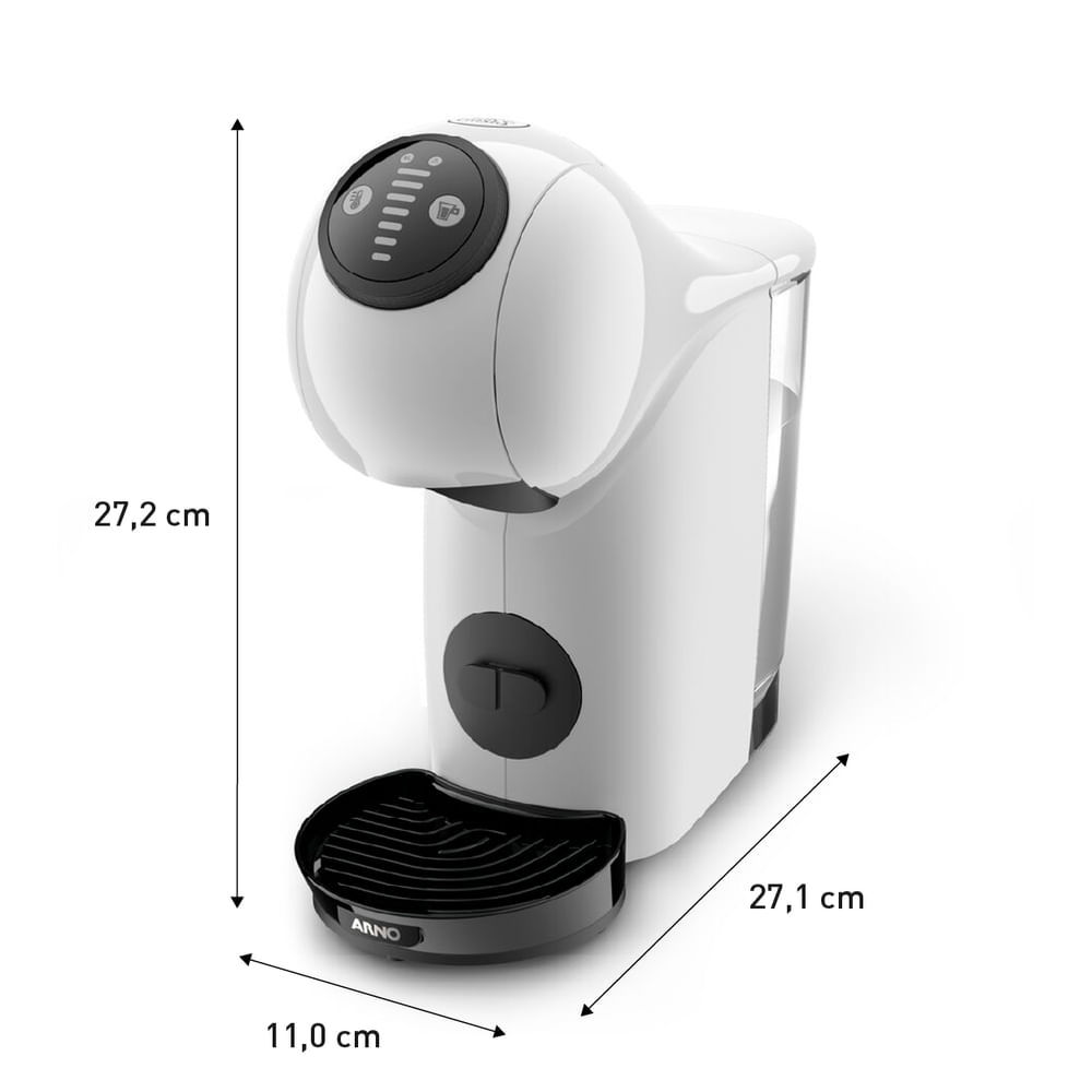 Detalhes do Cafeteira Nescafé Dolce Gusto Arno Genio S Basic DGS1 Branca 127v