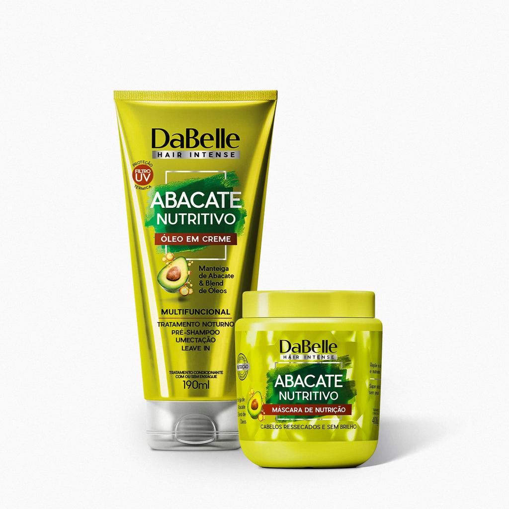 Kit Óleo em creme e Máscara Abacate Nutritivo Dabelle Hair em Oferta na Shopee