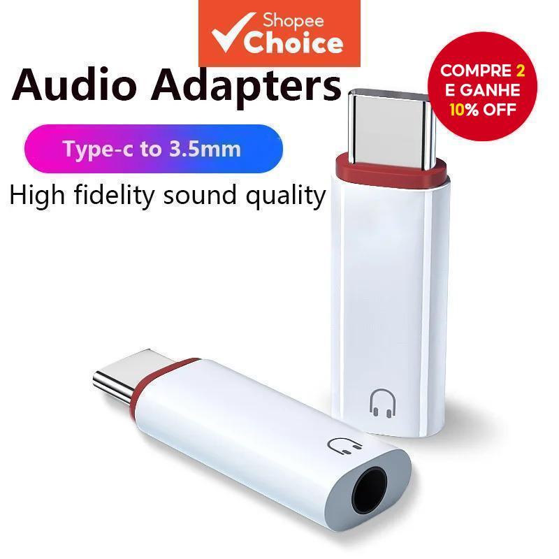 Adaptador De Fone De Ouvido Tipo C Para 3.5 Mm Conversor De Áudio Auxiliar USB De 3.5 Jack iPhone 15 Samsung