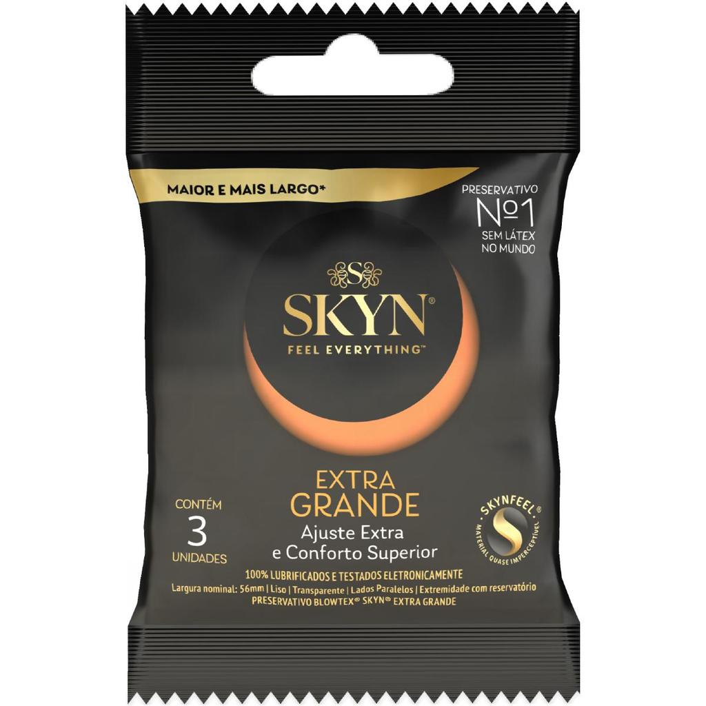 Preservativo SKYN Grande 3 Unidades em Oferta na Shopee