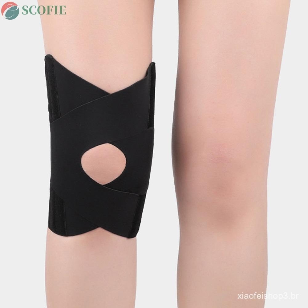 Joelheira De Compressão SCOFIE , Protetor De Patela , Suporte De Mola , Esportiva Joelho Para Articulação Ajustável