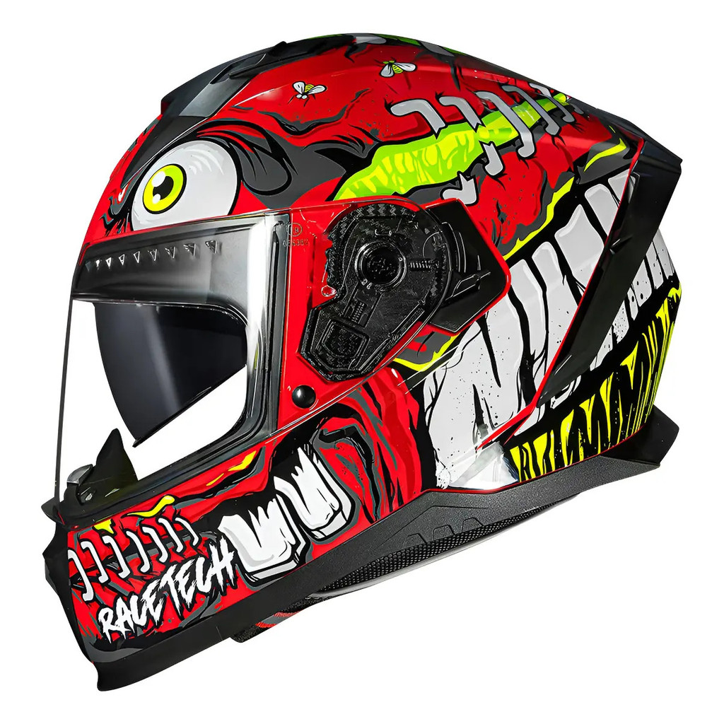 Capacete Race Tech Volt Croc Vermelho Tamanho Do Capacete 56 Brilhante