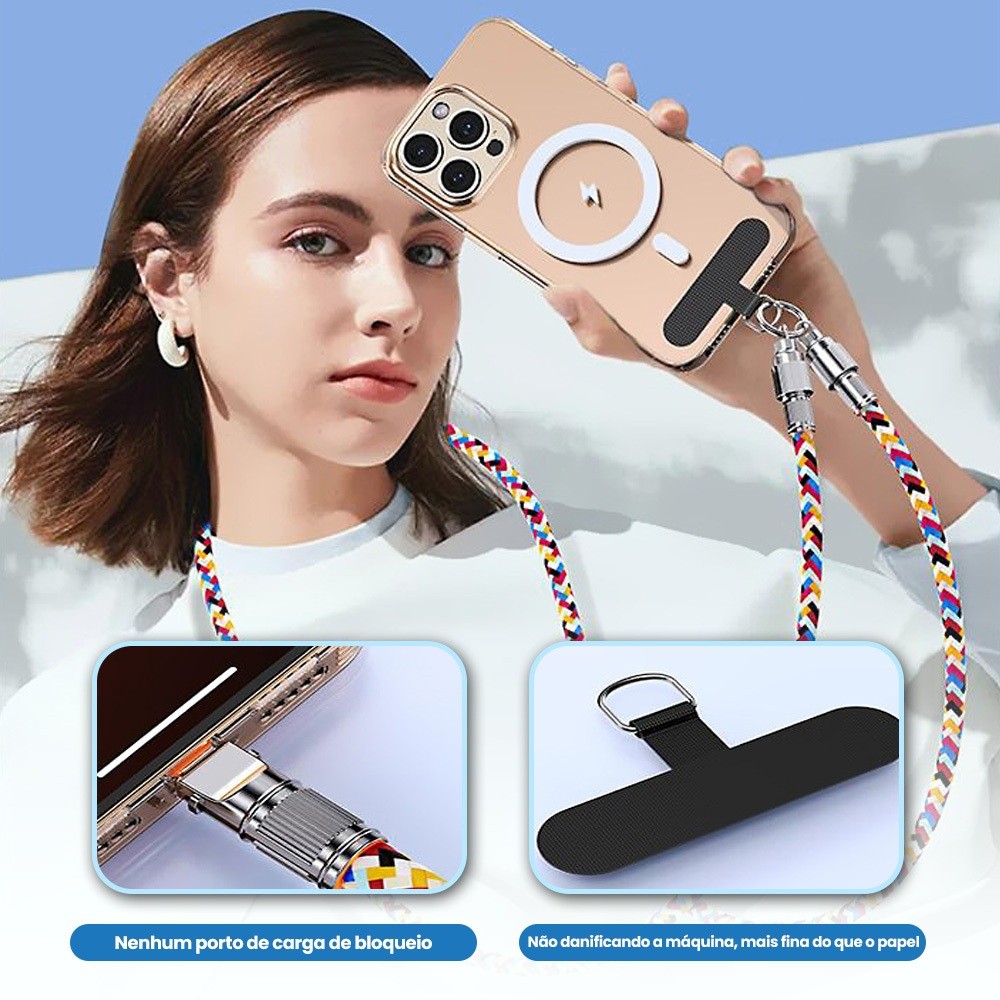 Cabo De Alimentação Para Celular 2 em 1 Suporte Celular Cordão Tipo-c e Lightning 60W