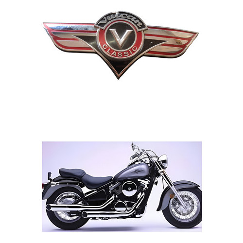 Emblema Logo Tanque Kawasaki Vulcan 800 Classic 1999 Detalhe