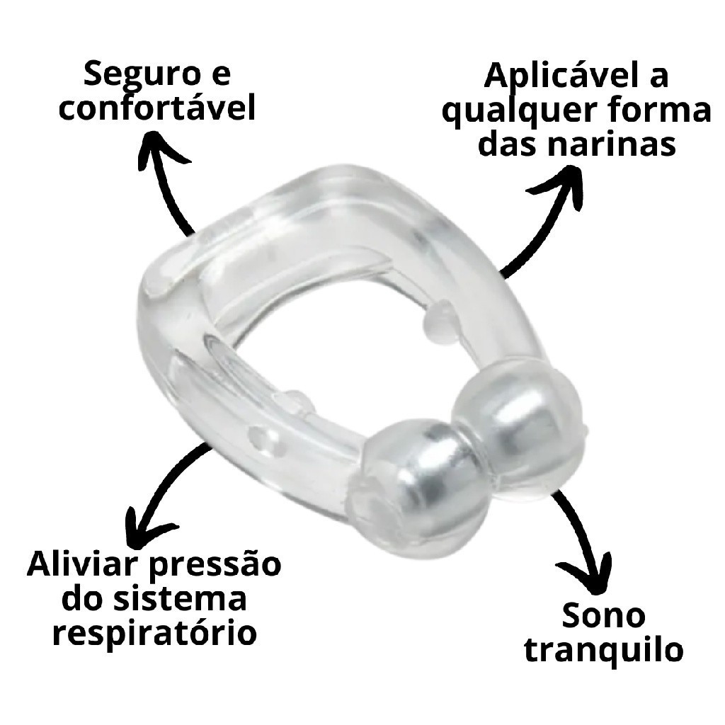 Detalhes do Kit Clipe Magnético Anti Ronco Original Parar De Roncar Apneia Nariz Sono Tranquilo Pronta Entrega