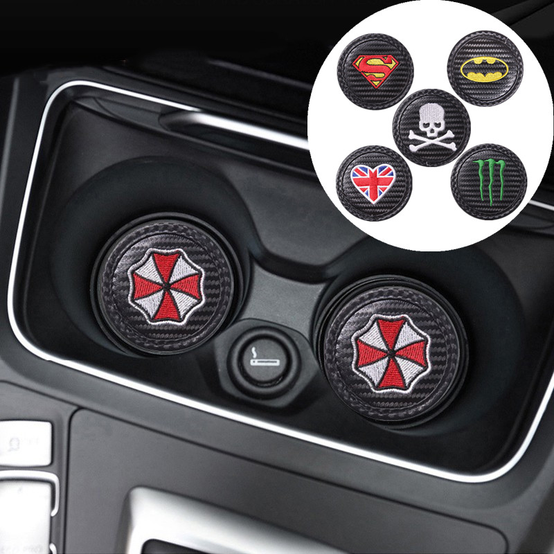 LAIFU Carro PVC Porta-Copos De Água Slot Mat Interior Almofada De Armazenamento De Fibra De Carbono Modificação Acessóri