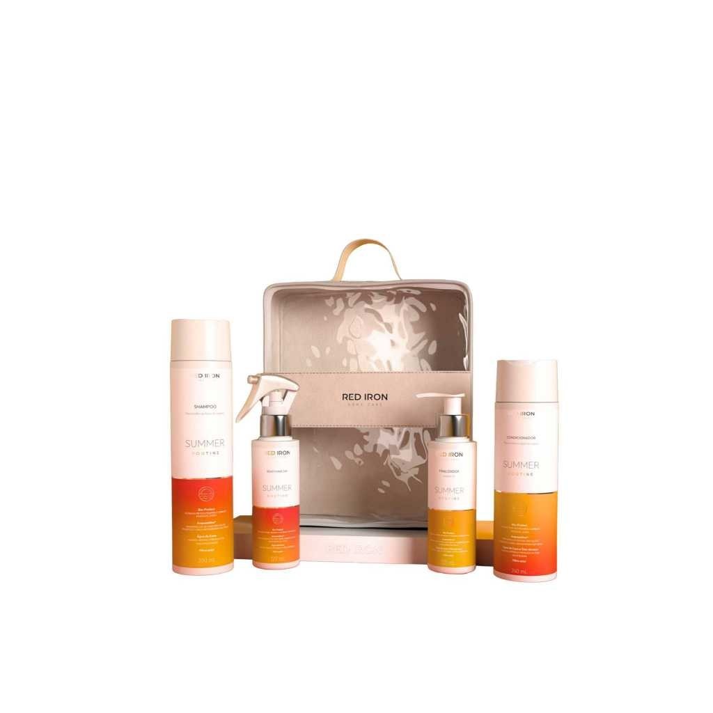 Kit Red Iron Summer Verão – Shampoo 300ml + Condicionador 250ml + Leave in 120ml + Beach Hair Day 120ml