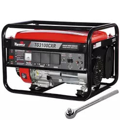 Gerador de Energia Gasolina 4T 3,2KVA Bivolt TOYAMA com Chave Catraca 7POL SPARTA