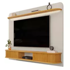 Painel Para TV Até 75 Polegadas 2,15m Led 2 Portas Kai Dj Móveis