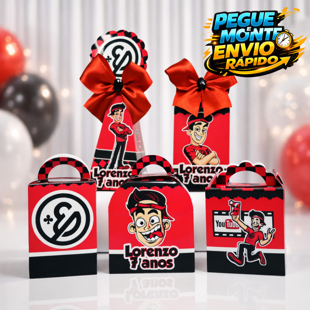 Kit Caixas Enaldinho Personalizada PEGUE E MONTE / Lembrancinha de Festa /Aniversário
