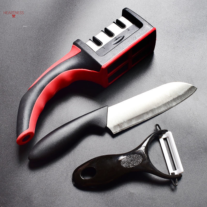 Cozinha novo estilo conjunto de três peças Manual afiador de faca melão plaina Universal conjunto de três peças
